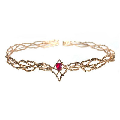 Ταινία King Round Elves Crown Tiara Γυναικείες σταγόνες Ζιργκόν Headband Αξεσουάρ για νυφικά μαλλιά Δώρα Κοσμήματα Γάμου