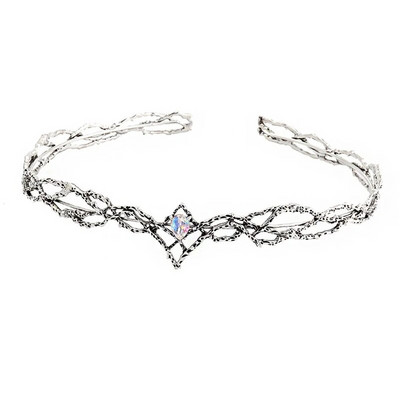 Ταινία King Round Elves Crown Tiara Γυναικείες σταγόνες Ζιργκόν Headband Αξεσουάρ για νυφικά μαλλιά Δώρα Κοσμήματα Γάμου