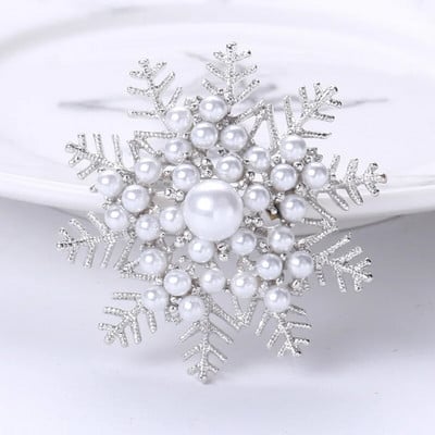 Dmari Γυναικεία καρφίτσα Πανέμορφη καρφίτσα πέτο Vintage στεφάνι Μεγάλο μαργαριτάρι πεσμένα φύλλα σήμα Αξεσουάρ για ρούχα Πολυτελή κοσμήματα