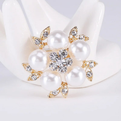 Dmari Γυναικεία καρφίτσα Πανέμορφη καρφίτσα πέτο Vintage στεφάνι Μεγάλο μαργαριτάρι πεσμένα φύλλα σήμα Αξεσουάρ για ρούχα Πολυτελή κοσμήματα