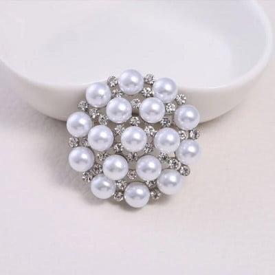 Dmari Γυναικεία καρφίτσα Πανέμορφη καρφίτσα πέτο Vintage στεφάνι Μεγάλο μαργαριτάρι πεσμένα φύλλα σήμα Αξεσουάρ για ρούχα Πολυτελή κοσμήματα