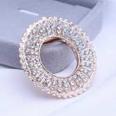 Modni metalni broš s velikim krugom od kamenčića, popularni ženski pulover s pretjeranom značkom, korzaž, dodaci za zabavu