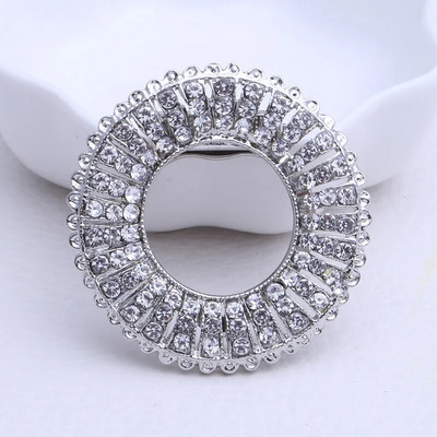 Modni metalni broš s velikim krugom od kamenčića, popularni ženski pulover s pretjeranom značkom, korzaž, dodaci za zabavu