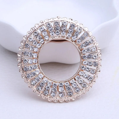 Modni metalni broš s velikim krugom od kamenčića, popularni ženski pulover s pretjeranom značkom, korzaž, dodaci za zabavu