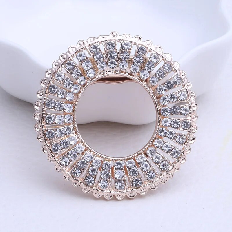 Modni metalni broš s velikim krugom od kamenčića, popularni ženski pulover s pretjeranom značkom, korzaž, dodaci za zabavu