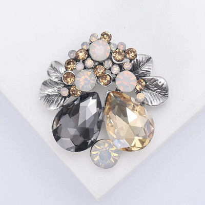 Retro kristalni broš Žene i žene trebaju biti dvobojni uredski broš za zabave u stilu palače