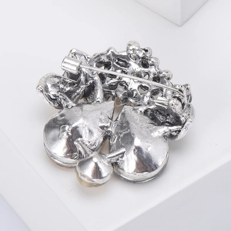 Retro kristalni broš Žene i žene trebaju biti dvobojni uredski broš za zabave u stilu palače