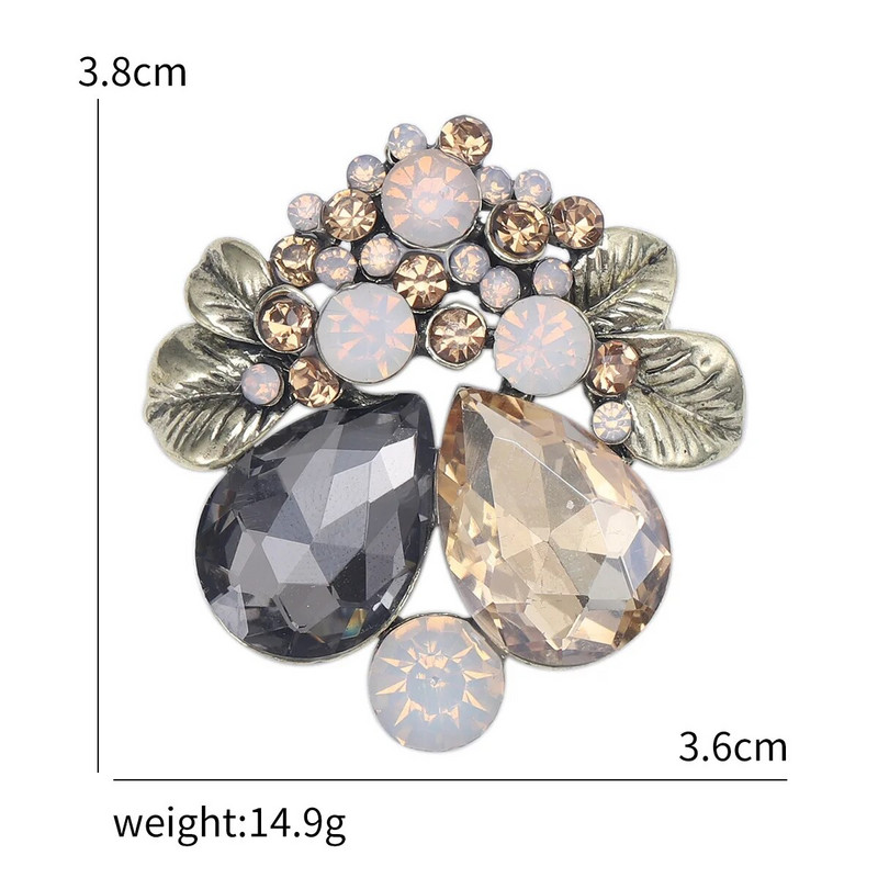 Retro kristalni broš Žene i žene trebaju biti dvobojni uredski broš za zabave u stilu palače