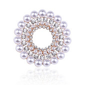 Rhinestone kristalno srebrne boje cvjetni broševi za žene muškarce vjenčanje svadba okrugli buket broš igla prozirna