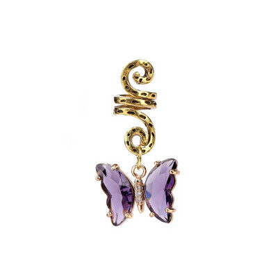 Mood Stone Dangle rastapatsid Aksessuaarid Kristallkivist Liblikad Juuste Ehted Naistele Värvilised peakatted Põimitud juuksed dets.