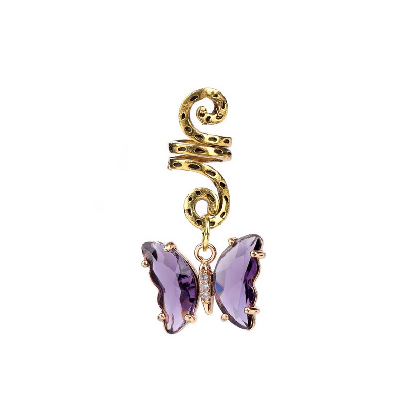 Mood Stone Dangle rastapatsid Aksessuaarid Kristallkivist Liblikad Juuste Ehted Naistele Värvilised peakatted Põimitud juuksed dets.