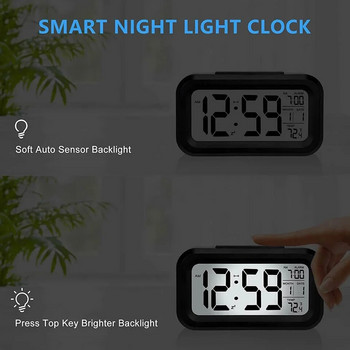 Гореща разпродажба LED цифров будилник Backlight Snooze Mute Calendar Desktop Electronic Bcaklight Настолни часовници Настолен часовник
