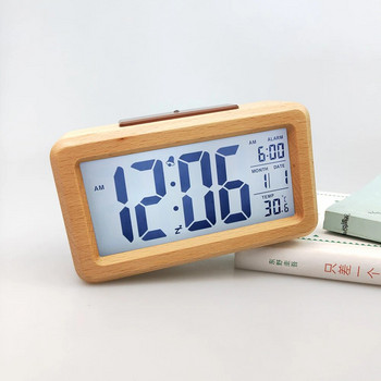 Επιτραπέζιο ρολόι από μασίφ ξύλο Επιτραπέζιο Ξυπνητήρι Διακόσμηση Σαλονιού Ηλεκτρονικό Ρολόι Μόδα Ηλεκτρονικό ρολόι γραφείου