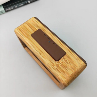 Masīvkoka galda pulkstenis darbvirsmas modinātājs viesistabas dekorēšana elektroniskais pulkstenis mode elektroniskais biroja galda pulkstenis