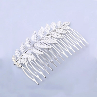 Naiste pulmajuuksekammid metallist puulehtedest juuste aksessuaarid pruudi lillepeakate pruudi juuksekaunistused ehted hõbedast värvi