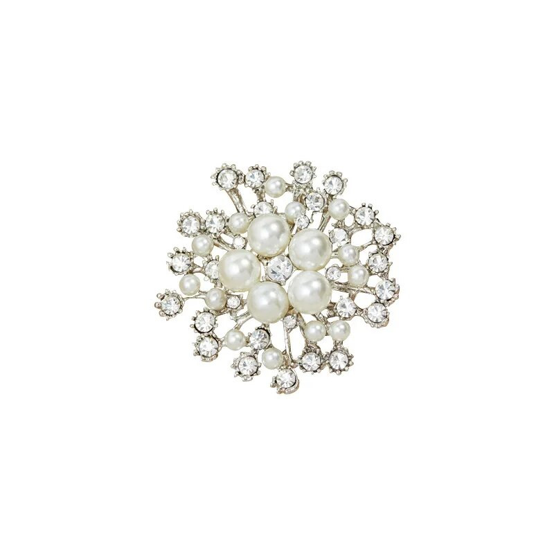 Modernas klasiskas elegantas kristāla piespraudes Pērļu kalnu kristāla piespraudes Apģērbs Piespraudes Luksusa Metāla Atloks Piespraudes Dāmām Kāzu Dāvanām