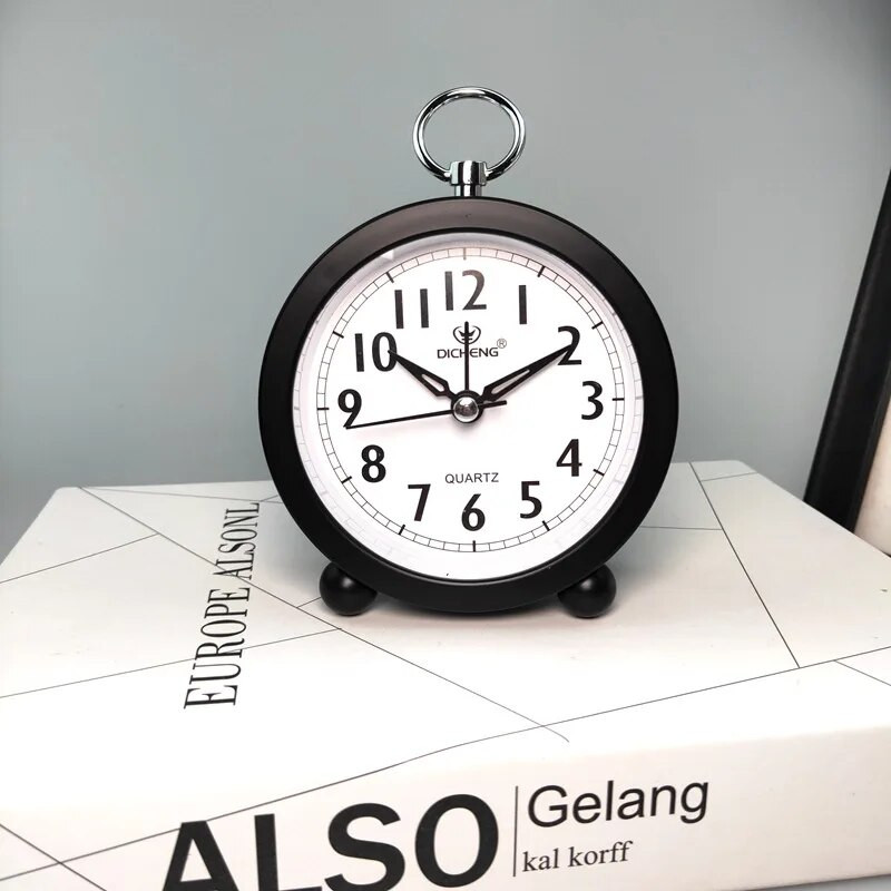 Jednostavna okrugla budilica Nova budilica Uredska kuća Ultra-tihi stolni digitalni sat Budilica za spavaću sobu uz krevet Budilica