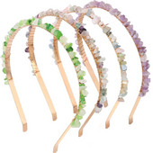 Μόδα Φυσική Πέτρα Κεφαλόδεσμος Αξεσουάρ Μαλλιών Κόσμημα με χάντρες Χτένισμα Κοριτσιού Μαλλιά Στεφάνη Κοσμήματα Φίλος Δώρο Χονδρική