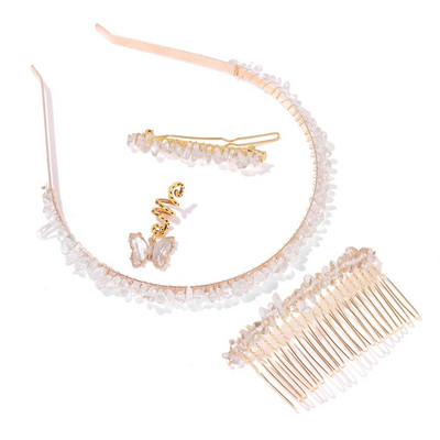 Μόδα Φυσική Πέτρα Κεφαλόδεσμος Αξεσουάρ Μαλλιών Κόσμημα με χάντρες Χτένισμα Κοριτσιού Μαλλιά Στεφάνη Κοσμήματα Φίλος Δώρο Χονδρική