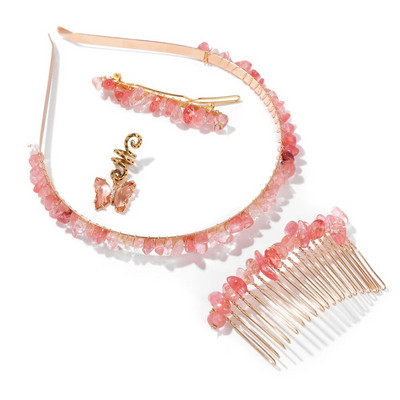 Μόδα Φυσική Πέτρα Κεφαλόδεσμος Αξεσουάρ Μαλλιών Κόσμημα με χάντρες Χτένισμα Κοριτσιού Μαλλιά Στεφάνη Κοσμήματα Φίλος Δώρο Χονδρική