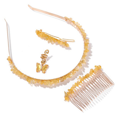 Μόδα Φυσική Πέτρα Κεφαλόδεσμος Αξεσουάρ Μαλλιών Κόσμημα με χάντρες Χτένισμα Κοριτσιού Μαλλιά Στεφάνη Κοσμήματα Φίλος Δώρο Χονδρική