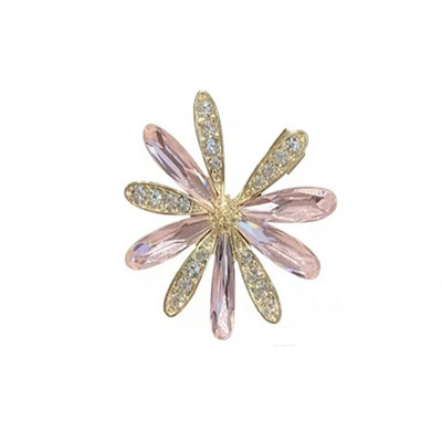 1 ΤΕΜ Καρφίτσες με λουλούδια στρας Vintage πουλόβερ καρφίτσες κοσμήματα Δώρα για γυναίκες Μόδα κοσμήματα