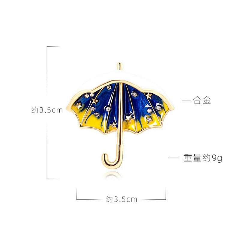 Trendikas kaunitar tähistaeva vihmavarjuprossid naistele Loomingulised võluvad metallist vabaaja prossinõelad Naiste peokingitused pulmadeks