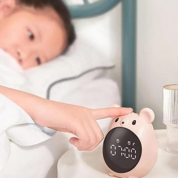 Χαριτωμένο ζώο Ξυπνητήρι σε σχήμα ποντικιού Ψηφιακό ρολόι αντίστροφη μέτρηση Ρολόι Χωρίς τικ Χαριτωμένο απλό σχέδιο Μικρό επιτραπέζιο ρολόι Σαλόνι