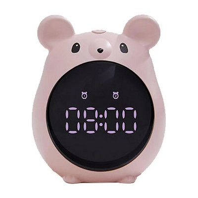 Χαριτωμένο ζώο Ξυπνητήρι σε σχήμα ποντικιού Ψηφιακό ρολόι αντίστροφη μέτρηση Ρολόι Χωρίς τικ Χαριτωμένο απλό σχέδιο Μικρό επιτραπέζιο ρολόι Σαλόνι