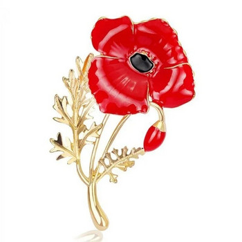 Δημιουργική καρφίτσα με γαρύφαλλο Κλασικό μικρό κόκκινο λουλούδι Κομψή ανθοδέσμη Σήμα κοσμήματος Δώρο γενεθλίων