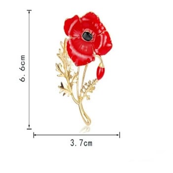 Δημιουργική καρφίτσα με γαρύφαλλο Κλασικό μικρό κόκκινο λουλούδι Κομψή ανθοδέσμη Σήμα κοσμήματος Δώρο γενεθλίων