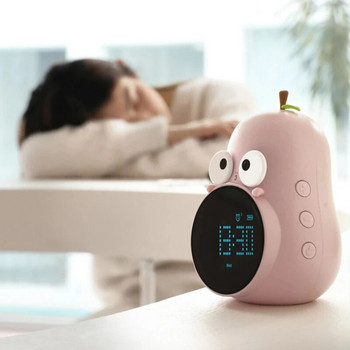 Pear Smart Wake Up Expression Малък будилник Малък будилник Creative Cartoon Children Charging Learning Alarm Clock