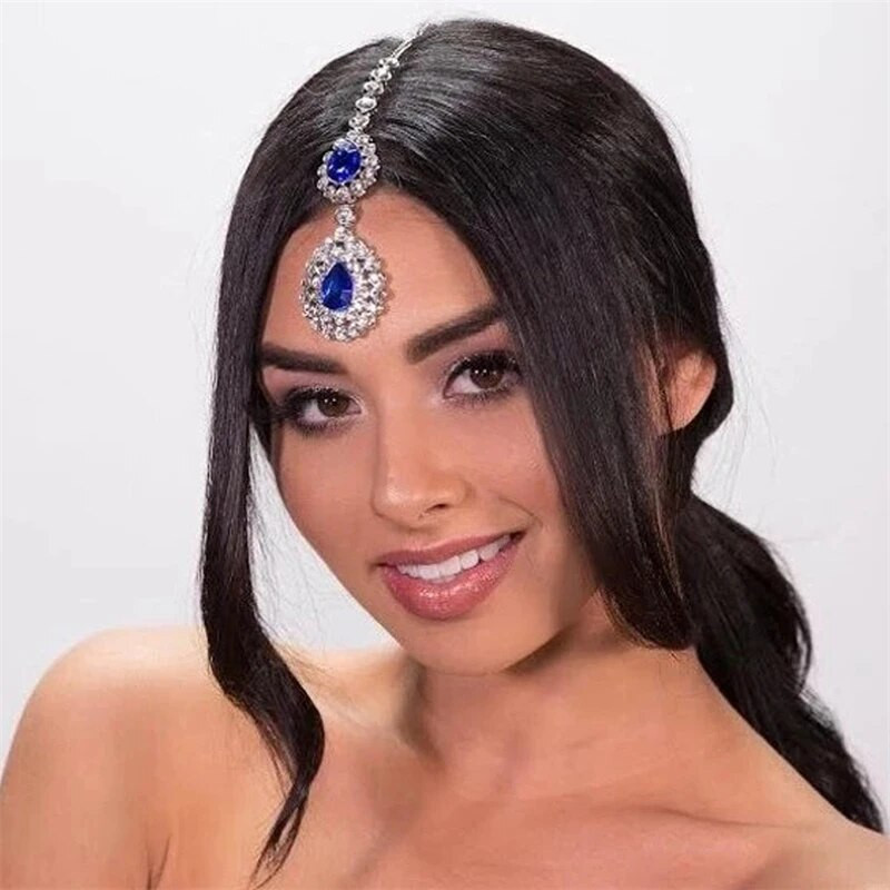 Izvrsni lančić za čelo od cirkona Seksi privjesak za glavu Pokrivalo za glavu Kristalni dodaci za kosu Lanac za glavu Boemski ukras za glavu Nakit