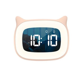Επαναφορτιζόμενο ψηφιακό ξυπνητήρι Νυχτερινό φως αφής Αναβολή Always-on Οθόνη Επιτραπέζιο ρολόι 12/24 ωρών Διπλό ξυπνητήρι Μουσική LED Ρολόι