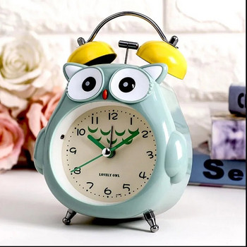 Cartoon Owl Mute Ψηφιακό Επιτραπέζιο ρολόι αφύπνισης Cute Totoro Ring Bell Μεταλλικό υπνοδωμάτιο χαλαζία ξυπνητήρι με φως νύχτας