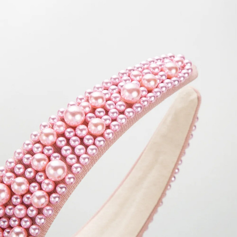 Majica za nokte od tkanine Široki obod Biserna traka za glavu Modni dodaci za kosu Ženski trendovi Traka za kosu Traka za kosu Obruč Pokrivalo za djevojku 3326