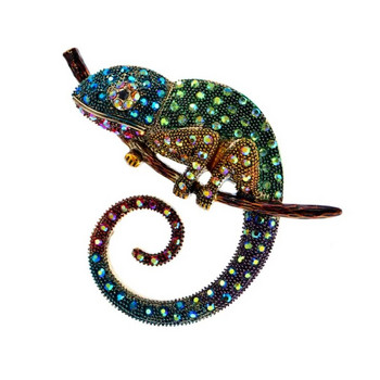 Μεγάλη Σαύρα Chameleon καρφίτσα Παλτό ζώων Καρφίτσα από στρας Μόδα κοσμήματα Αξεσουάρ σμάλτο Διακοσμητικά 3 χρώματα Επιλογή