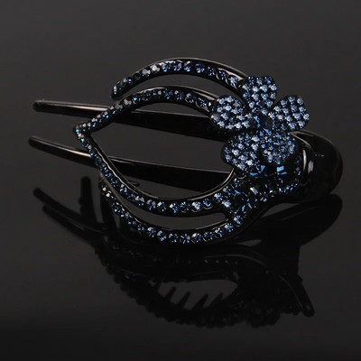 Populaarsed tsirkoonlilledega juuksenõelatarvikud naistele Retro-elegantne luksuslik akrüülist pardi suuklambriga peakate Ema ehted tiaara kingitus