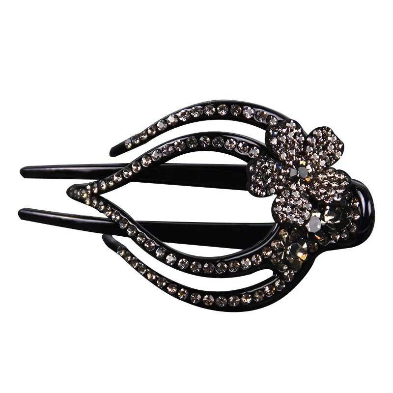 Populaarsed tsirkoonlilledega juuksenõelatarvikud naistele Retro-elegantne luksuslik akrüülist pardi suuklambriga peakate Ema ehted tiaara kingitus