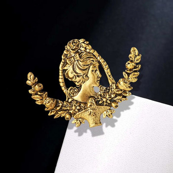 Vintage Baroque Angel Γυναικείες καρφίτσες από επιμεταλλωμένο κράμα Rabbit Pin Animal brooch Badge Ανδρικά κοσμήματα αντίκες Αξεσουάρ ρούχων