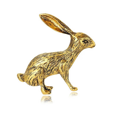 Vintage barokkstiilis naiste prossid sulamist kaetud küülikunõel Loom pross rinnamärk Meeste antiiksed ehted rõivamanused