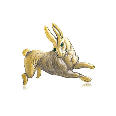 Vintage barokkstiilis naiste prossid sulamist kaetud küülikunõel Loom pross rinnamärk Meeste antiiksed ehted rõivamanused