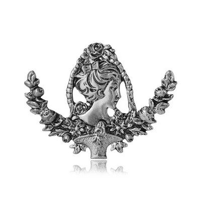 Vintage barokkstiilis naiste prossid sulamist kaetud küülikunõel Loom pross rinnamärk Meeste antiiksed ehted rõivamanused