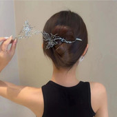 Madinga paprasta skysta drugelio plaukų segtukas moterims retro prabanga prabangi aukščiausios klasės susukta plaukų segtukas galvos apdangalas Papuošalai Priedai Dovana