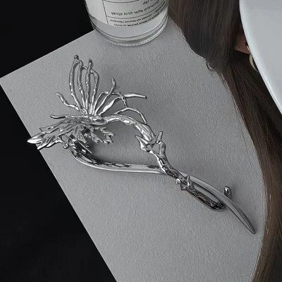 Madinga paprasta skysta drugelio plaukų segtukas moterims retro prabanga prabangi aukščiausios klasės susukta plaukų segtukas galvos apdangalas Papuošalai Priedai Dovana