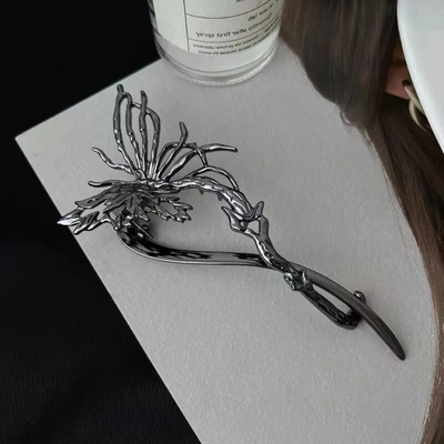 Madinga paprasta skysta drugelio plaukų segtukas moterims retro prabanga prabangi aukščiausios klasės susukta plaukų segtukas galvos apdangalas Papuošalai Priedai Dovana