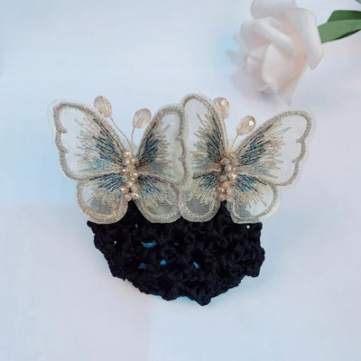 Modni, elegantni dodaci za kosu, vez, torbica s leptirima, ukosnice za žene, stražnja glava, proljetna kopča, pokrivala za glavu, nakit, tijara