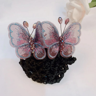 Modni, elegantni dodaci za kosu, vez, torbica s leptirima, ukosnice za žene, stražnja glava, proljetna kopča, pokrivala za glavu, nakit, tijara