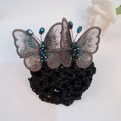 Modni, elegantni dodaci za kosu, vez, torbica s leptirima, ukosnice za žene, stražnja glava, proljetna kopča, pokrivala za glavu, nakit, tijara
