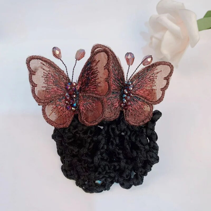 Modni, elegantni dodaci za kosu, vez, torbica s leptirima, ukosnice za žene, stražnja glava, proljetna kopča, pokrivala za glavu, nakit, tijara